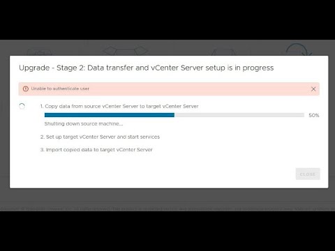vCenter Server 7.x to 8.x Upgrade - "Unable to authenticate user" Issue Fixed