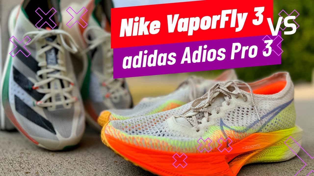 wanhoop vangst Oogverblindend Nike VaporFly 3 vs adidas Adios Pro 3 - YouTube