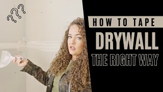 How to hand tape drywall successfully!