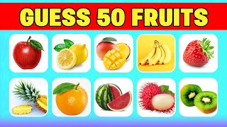 Can You Guess the Fruit in 3 Seconds..! 50 Popular Fruits 🍎🍌🍇