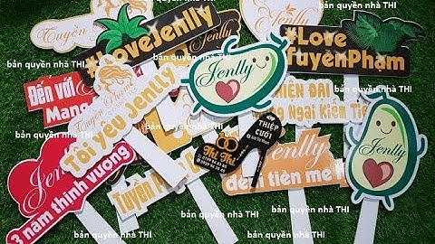 bảng quảng cáo cầm tay chụp hình, đặt làm hashtag cầm tay chụp ảnh | tại thiệp cưới Thi Thi Cần Thơ