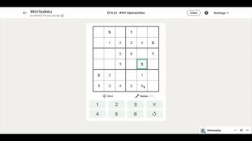 LinkedIn Mini Sudoku Answer Today #107 Opened Box #sudoku