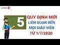 5 Quy Định Mới Liên Quan Đến Mọi Giáo Viên Từ 1/7/2020|LuatVietnam