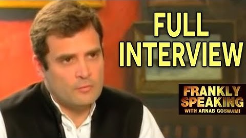 Frankly Speaking With Rahul Gandhi - Full Interview | Arnab Goswami Exclusive Interview