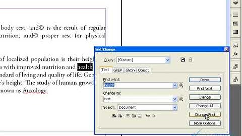 Adobe Indesign Tutorial in Tamil Find and Change