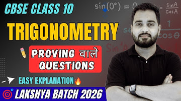 🔺Introduction to Trigonometry | Proving Questions Explained Step-by-Step | CBSE Class 10 Maths