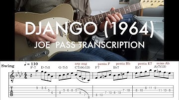 Django - Joe Pass transcription (tab & analysis)