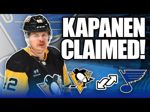 Blues claim forward Kasperi Kapanen off waivers from Pittsburgh Penguins