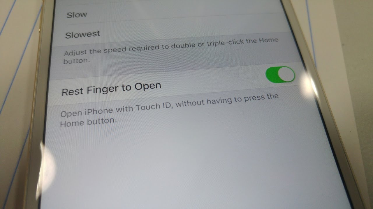 How do I open my iPhone with rest finger?