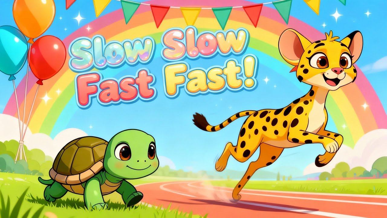 Slow Slow Fast Fast! – Fun Kids Dance & Animal Song