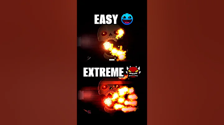 SKELETAL SHENANIGANS EXTREME ☠️ vs EASY 💀 | Geometry Dash 2.2 #shorts