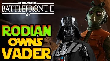 Battlefront 2 - Rodian Skin OP Please Nerf - Rodian vs Darth Vader