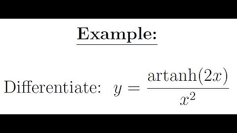 Derivative - Inverse Hyperbolic Function