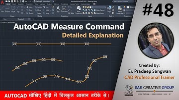 AutoCAD Measure Command AutoCAD Tutorials 48 | Hindi/Urdu #autocad 2021-25 #cad #design
