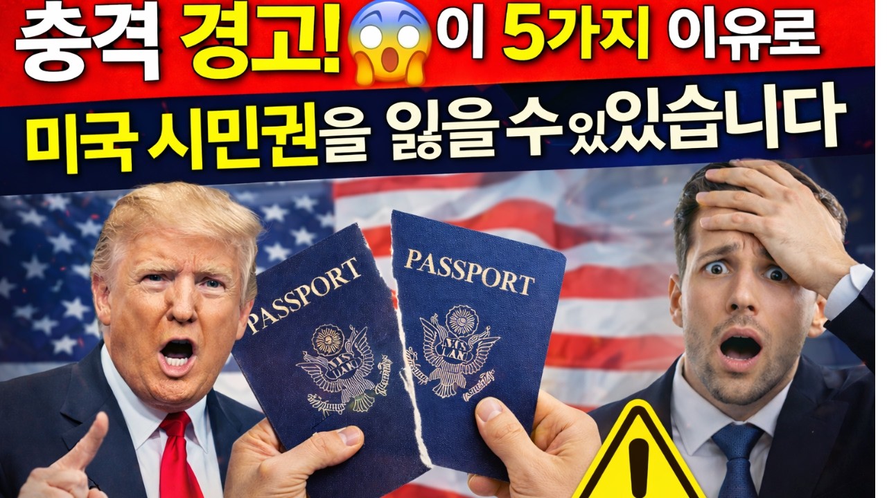 충격 경고! 😱 이 5가지 이유로 미국 시민권을 잃을 수 있습니다