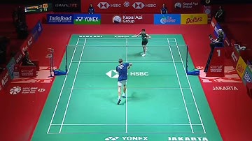 Viktor Axelsen vs Chou Tien Chen. Tứ kết cầu lông Indonesia open 2023.