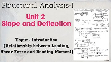 SA-I_02: Relationship b/w  Loading, SF and BM | Structural Analysis-I | By V.Somesh