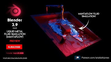 Blender 2.9 | Liquid Metal Fluid Simulation | Mantaflow | 4K PREVIEW
