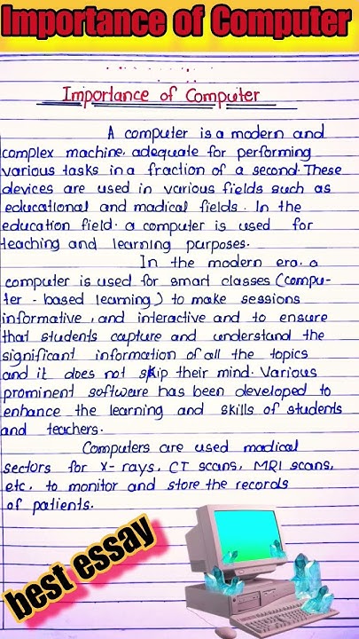 Essay on Importance of computer in english l Importance of computer ...