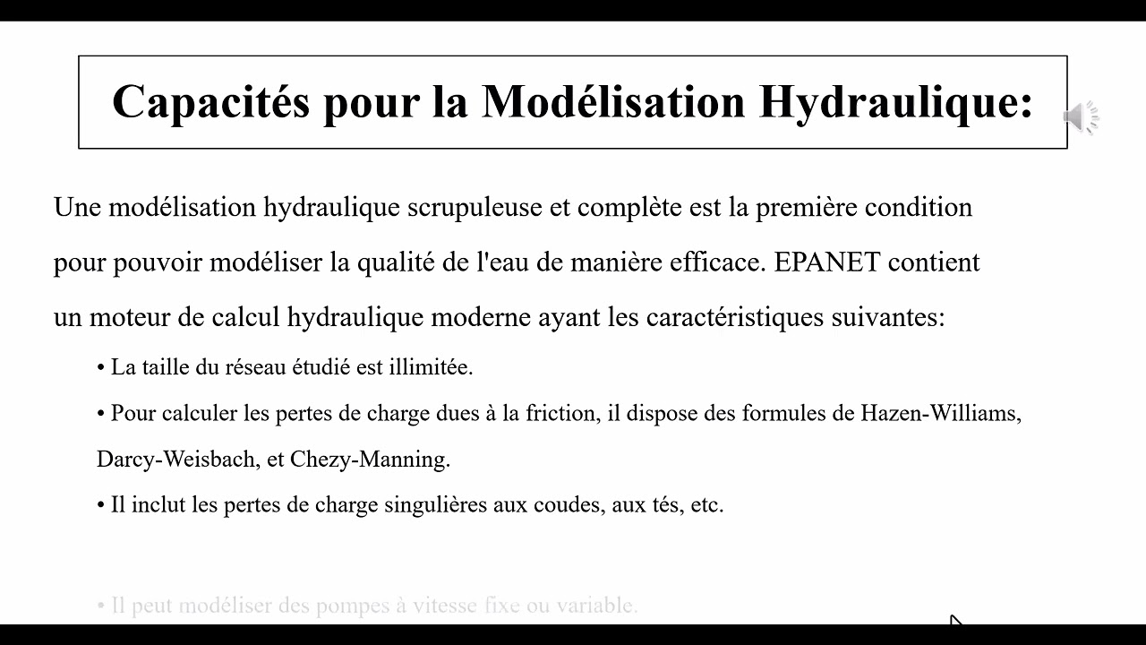 Chapitre 1 introduction logiciel EPANET