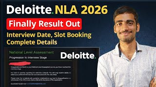 Deloitte NLA 2026 Result Out 🔥 Interview Date & Slot Booking Details