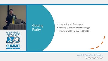 PowerShell Summit 2023: WinGet PowerShell Modules by Demitrius Nelon
