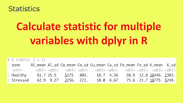 A simple way to calculate statistic for multiple variables using dplyr | Statistics in R