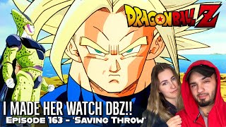 ULTRA SUPER SAIYAN TRUNKS (SSJ 1 GRADE 3) VERSUS PERFECT CELL! Girlfriend's Reaction DBZ Episode 163