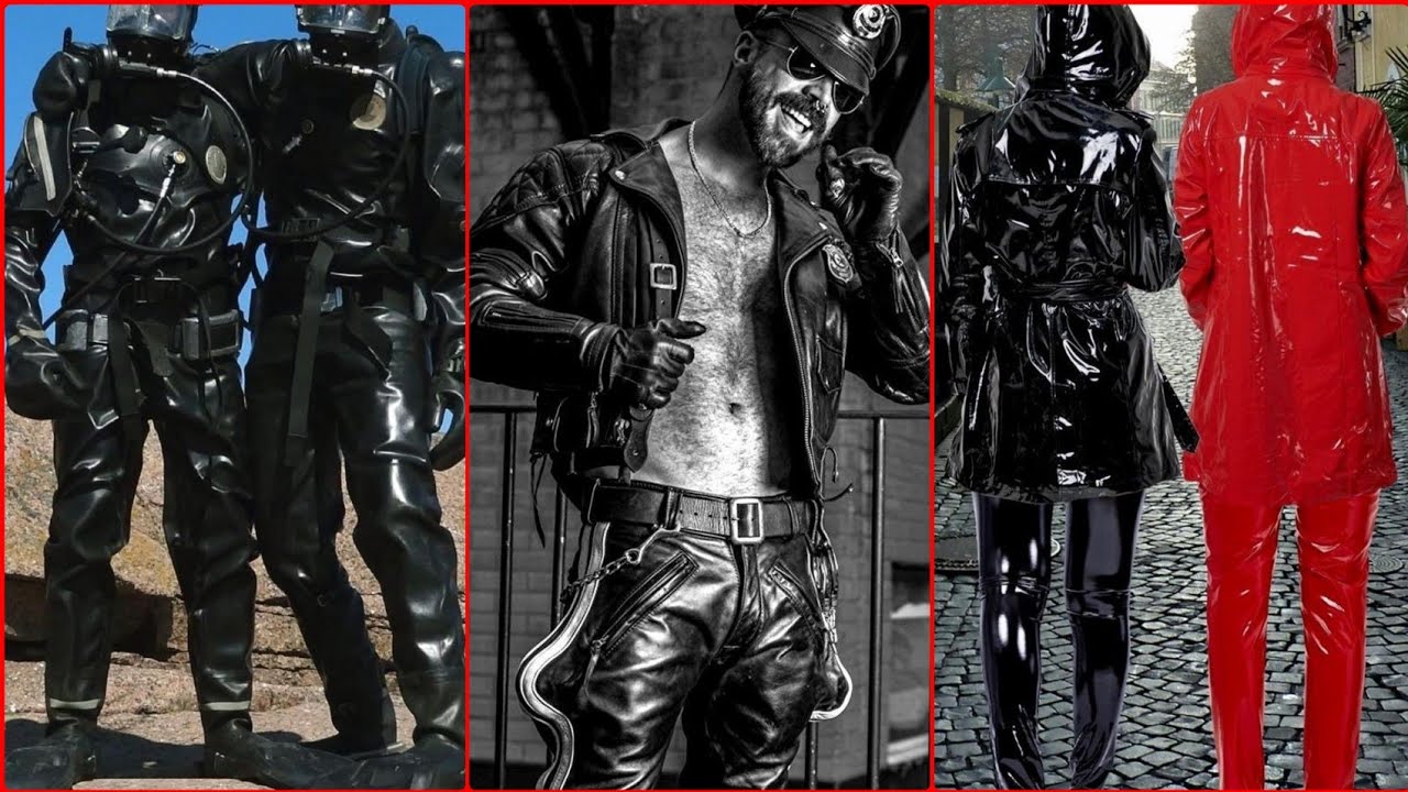 Trendy latex Outfits for men's // men's latex fashion