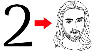 Turn number 2 into Lord Jesus Christ drawing easy - How to draw lord jesus christ drawing easy steps