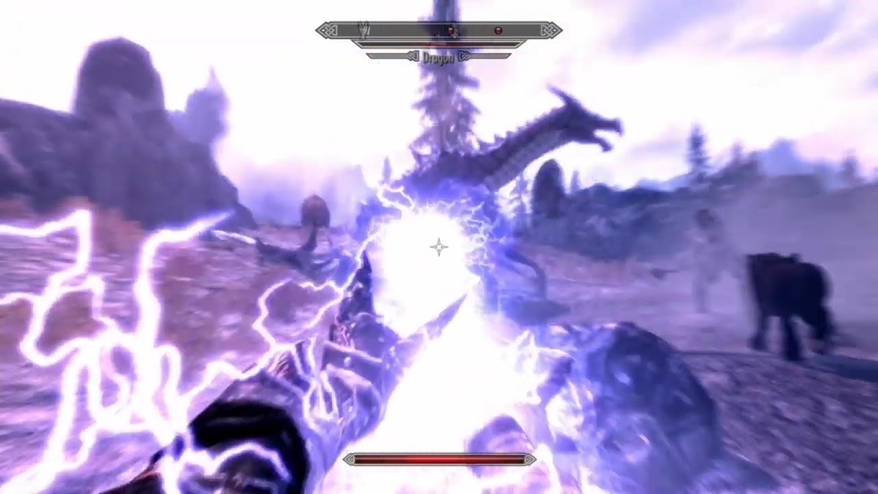 Skyrim : The power of the Lighting Storm spell - YouTube