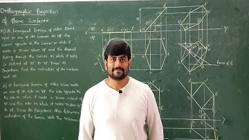 23 - Orthographic projection of hexagonal lamina #3- Module 2 - Engineering Graphics by GURUDATT.H.M