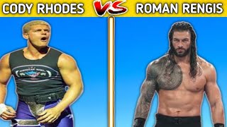 CODY RHODES VS ROMAN RENGIS || #viral #trending #vs #comparison