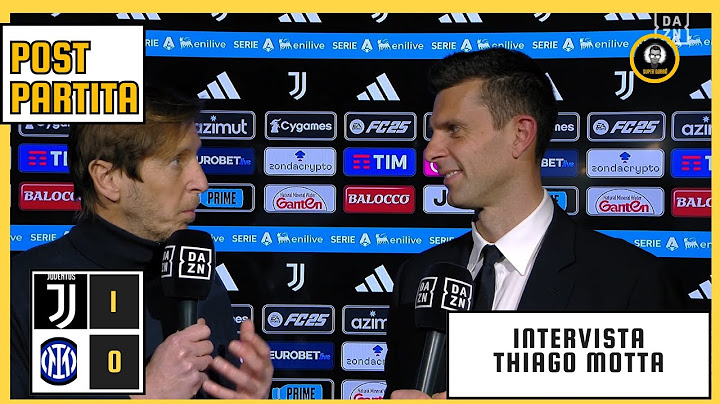 POST JUVENTUS - INTER 1-0 | INTERVISTA THIAGO MOTTA