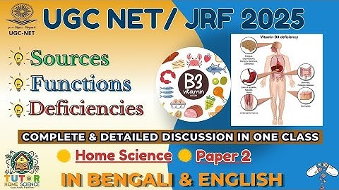 🔴 Vitamin B3 (Niacin) l #DeficiencyDiseases l Complete Discussion l UGC NET & WB SET l Home Science