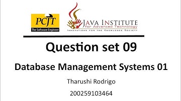 DBMS Question set 09