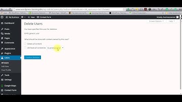 WordPress Tutorial Deleting a User