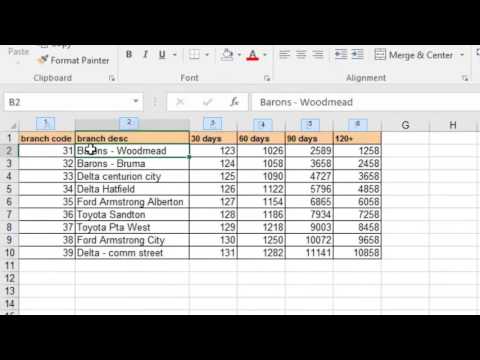 Advanced Excel Unit 3.1  (2016)