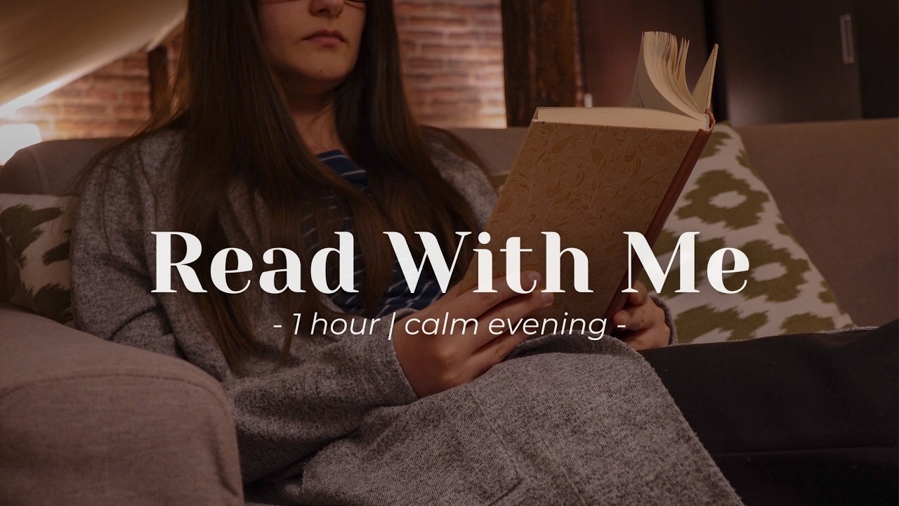 A Calm Evening Read With Me 🌃 | 1 hour real-time, page flipping sounds ...