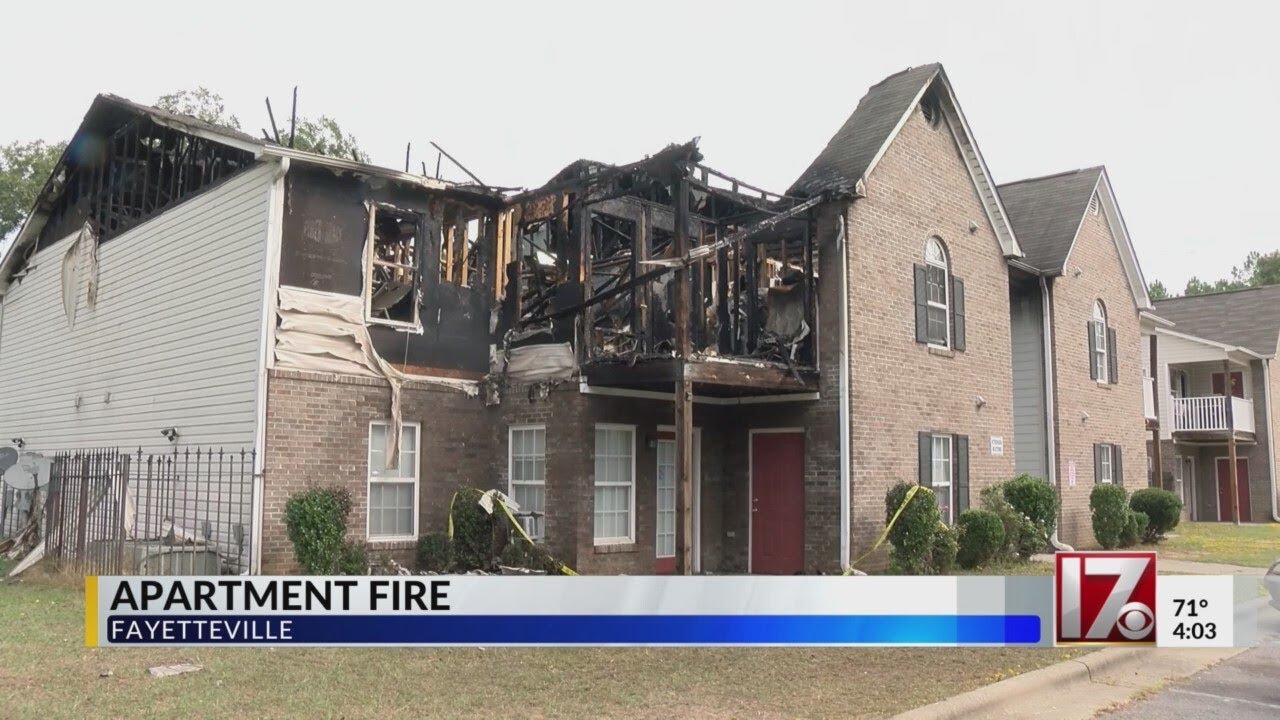 Fire guts Fayetteville apartment complex - YouTube