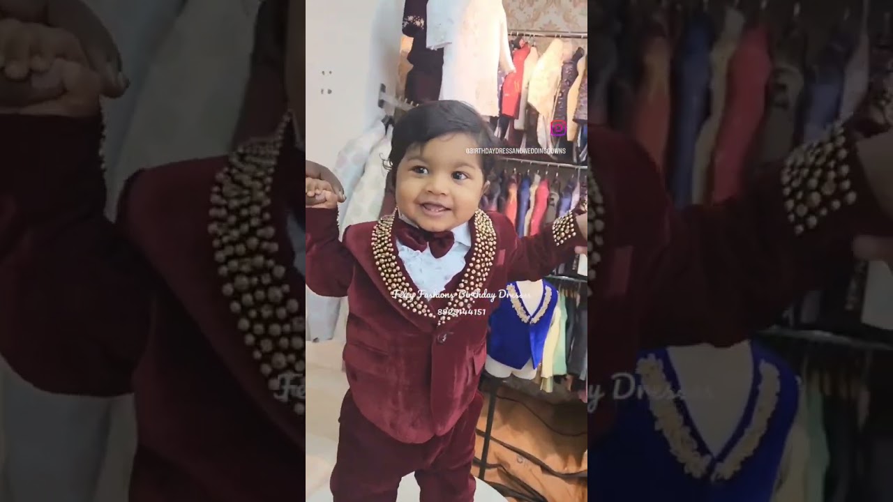 Boy 1st birthday dress.customized. Showroom at Porur Chennai. whatsapp 8925144151for details