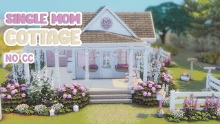 Single Mom Cottage🌷 Sims 4 Speed Build