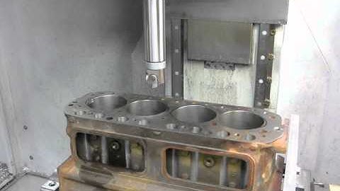 Machining valve reliefs in MGB block in RMC V40 CNC mill
