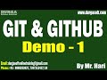 GIT & GITHUB tutorials || Demo - 1 || by Mr. Hari On 27-10-2025 @9PM (IST)