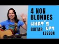 4 Non Blondes What's Up Guitar Lesson with FUN GUITAR SOLO!