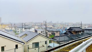 4K Heavy Rain Walk in Japan - Modern Japanese Houses | Residential Walking Tour in Nagoya