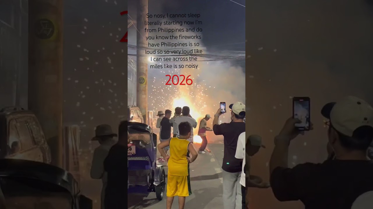 Fireworks in Philippines is so loud. I’m from Philippines ￼ no now. I’m so cannot sleep.🥲🫩😭