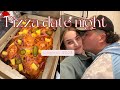 Vlogmas day 14  winter date night at home low calorie pizza at home