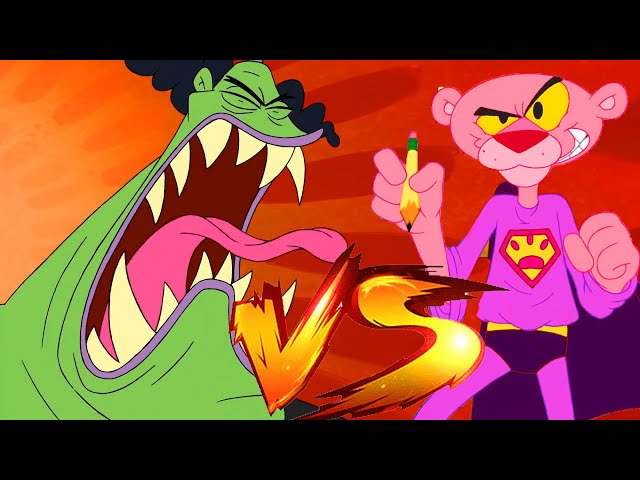 Pink Panther Saves the Day!  30+ Minute Superhero Panther