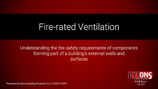 WEBINAR: Fire-rated Ventilation in Non-combustible Wall Constructions
